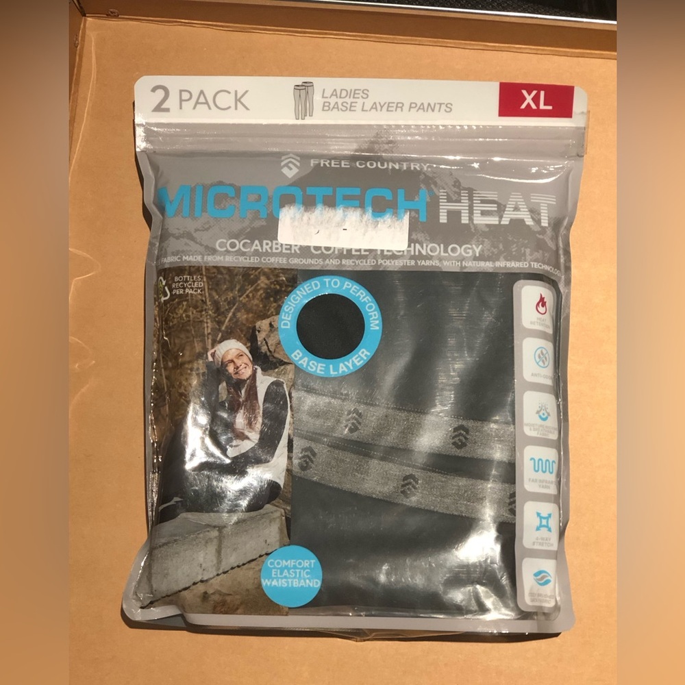 Free Country Microtech Heat Base Layer Pants - 2 Pack